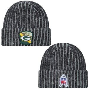 New Era Green Bay Packers Salute To Service Knit Beanie Lined Hat Skull Cap